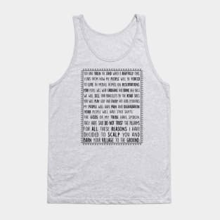 Wednesday Addams Quote Thanksgiving Monologue Speech Tank Top